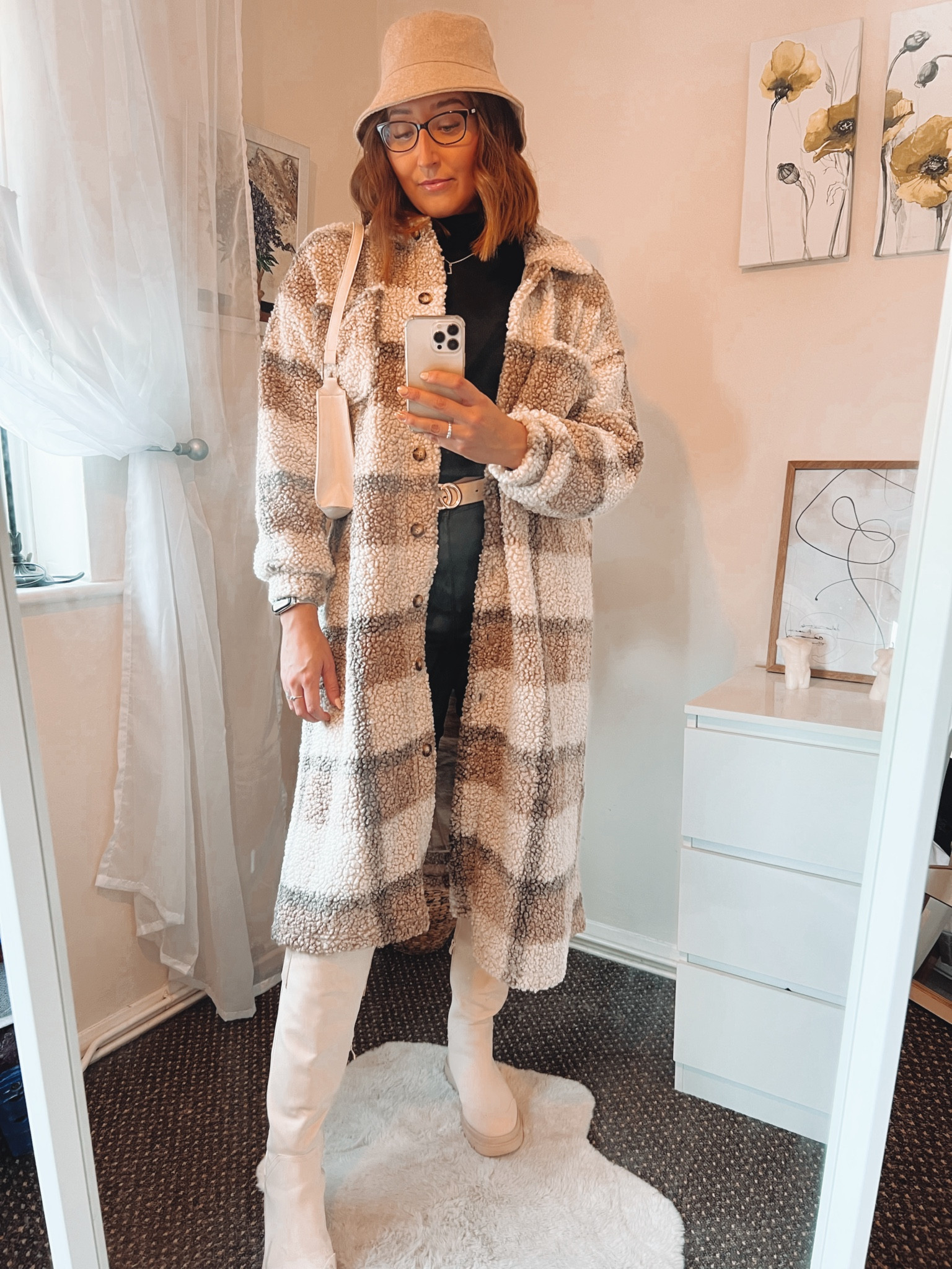 Autumn winter fashion | tall fashion blogger | cream boots | Teddy coat | autumn winter inspo | trend setter | fashion influencer | bucket hat | Suffolk fashion blogger | aw wear | 

#LTKstyletip #LTKshoecrush #LTKunder50