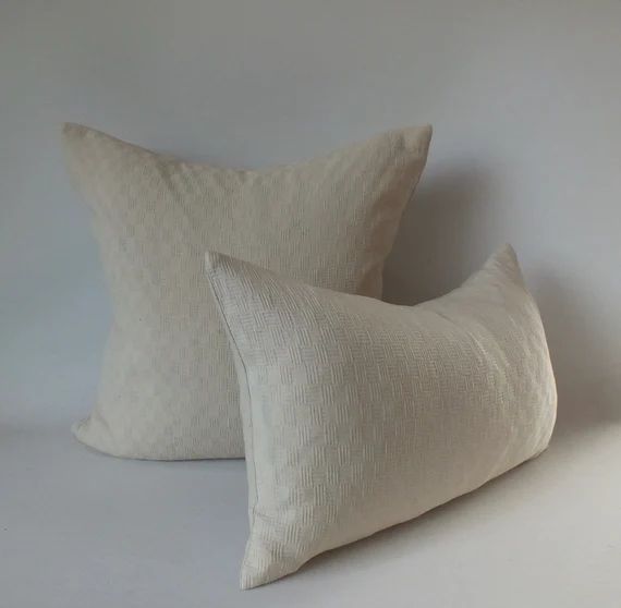 Hmong White Striped Sashimi Handmade Pillow Cover Cotton  Fabric, cushion cover,Decorative Cushio... | Etsy (US)