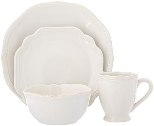 Lenox White French Perle Bead 4Pc Place Setting, 6.45 LB | Amazon (US)