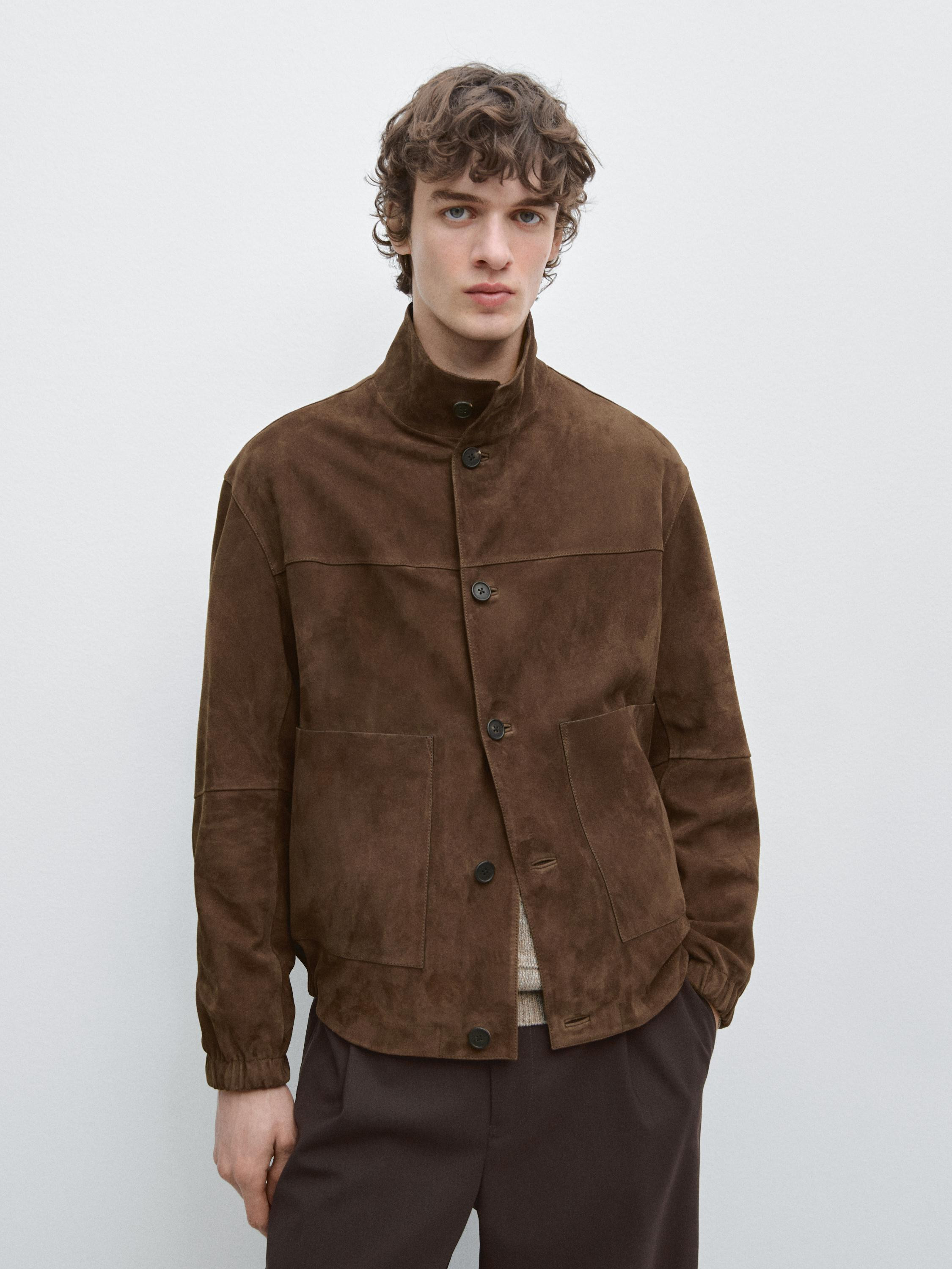 Suede leather jacket | Massimo Dutti UK