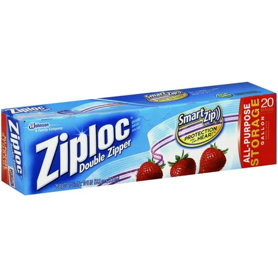 Ziploc Double Zipper Gallon Storage Bags 20 ea (Pack of 6) | Walmart (US)