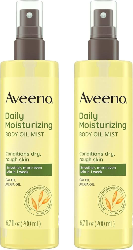 Aveeno Daily Moisturizing Body Oil Mist with Oat & Jojoba Oil for Dry Sensitive Skin, Nourishing ... | Amazon (US)