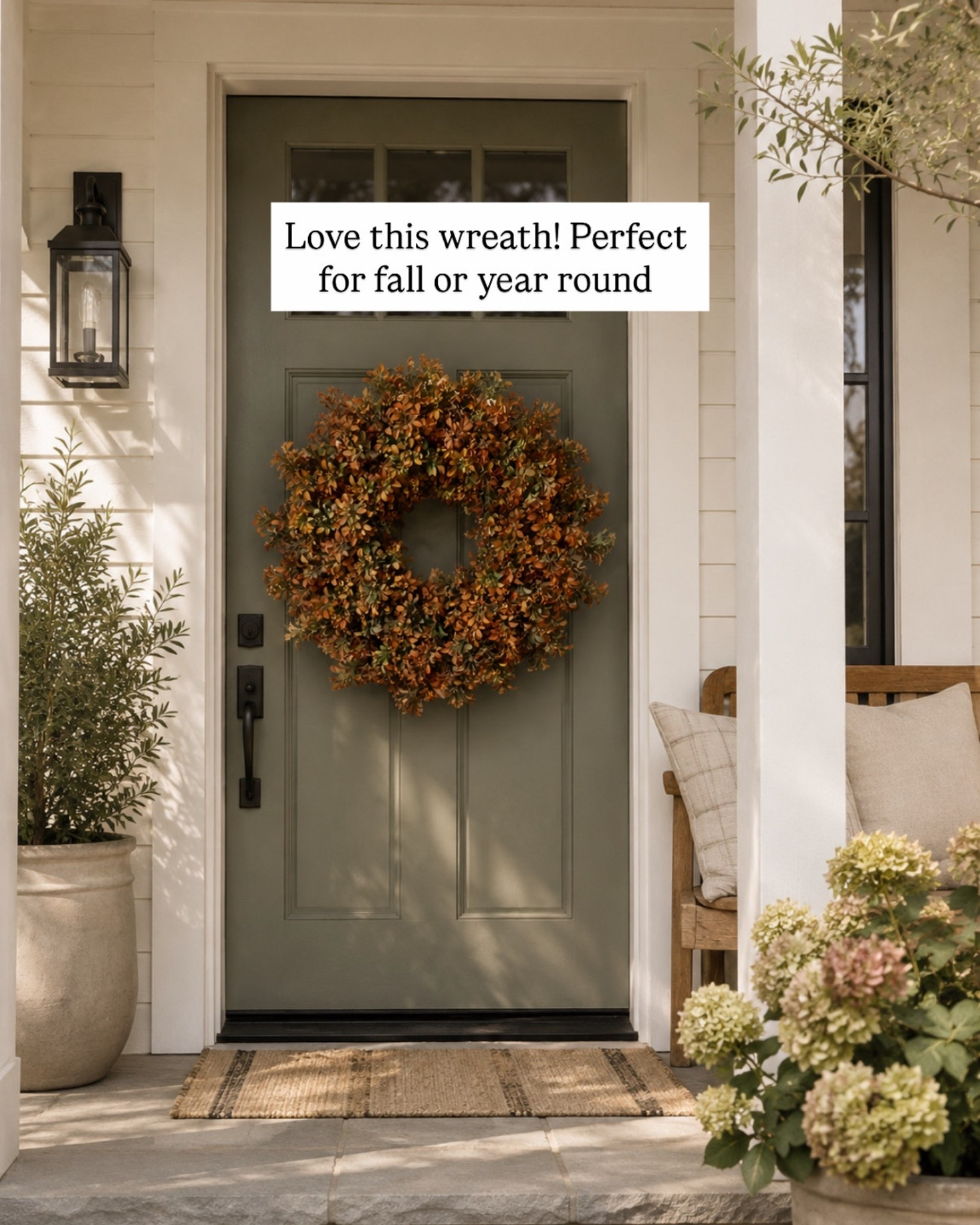 This wreath is giving me ALL the cozy fall front porch vibes 🍂🤎

I love how full and realistic it looks—and the mix of warm rust, brown, and muted green makes it feel festive without being too fall. Perfect for a modern cottage or farmhouse-style entry!

#LTKSeasonal #LTKHome