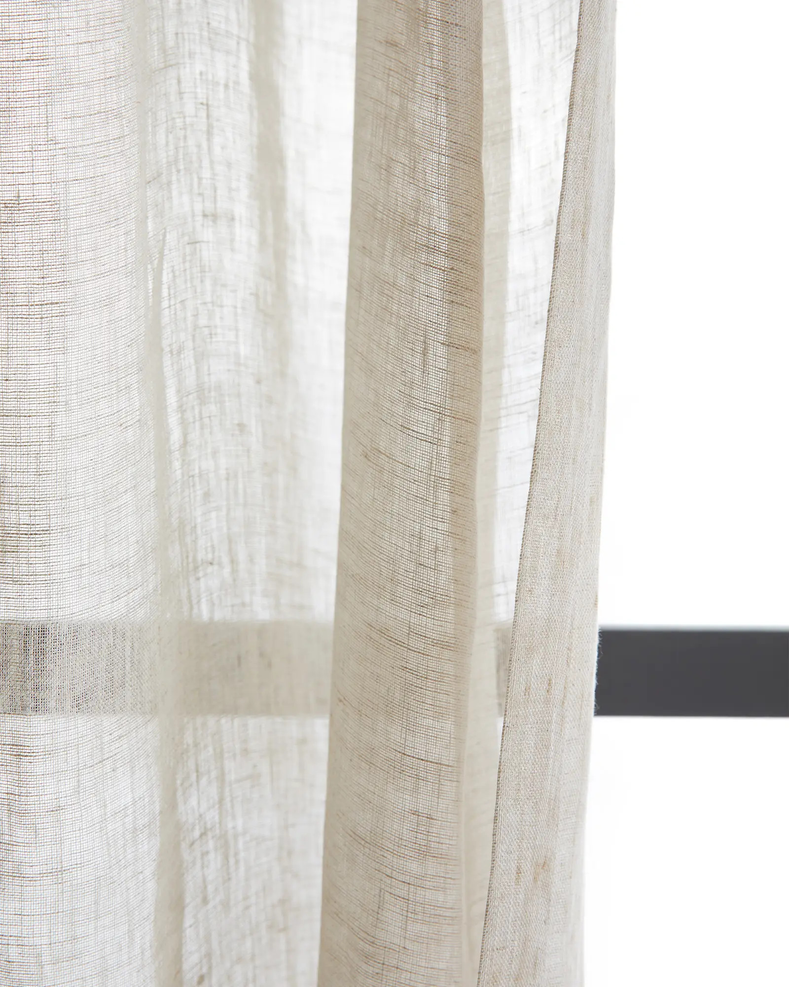 European Linen Sheer Curtain Set (Set of 2) | Quince