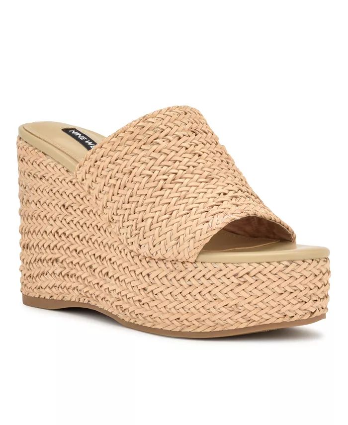 Women's Everie Round Toe Woven Wedge Sandals | Macys (US)
