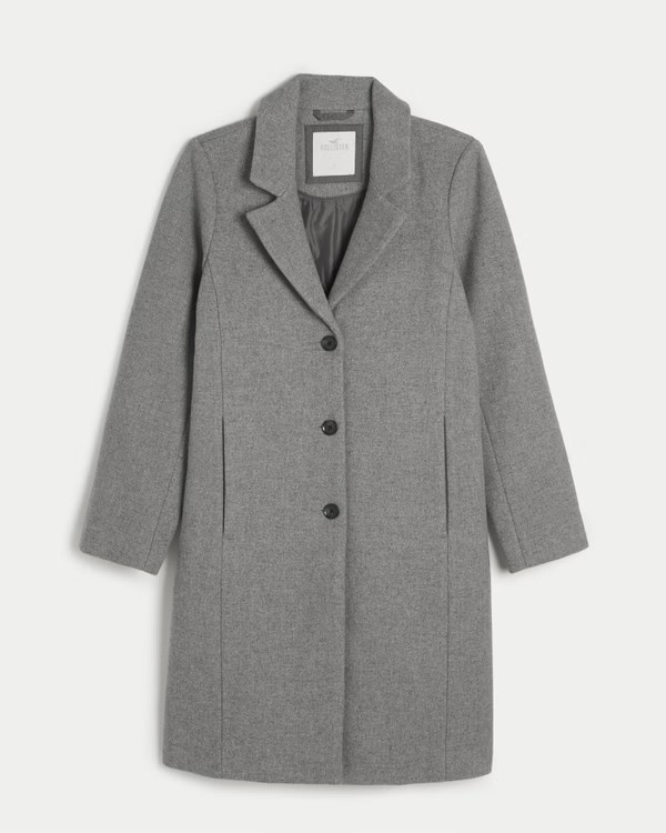 Classic Wool Blend Coat | Hollister (US)