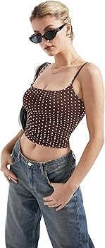 SUUKSESS Women Sexy Square Neck Tank Top Summer Y2K Going Out Basic Cami Shirt | Amazon (US)