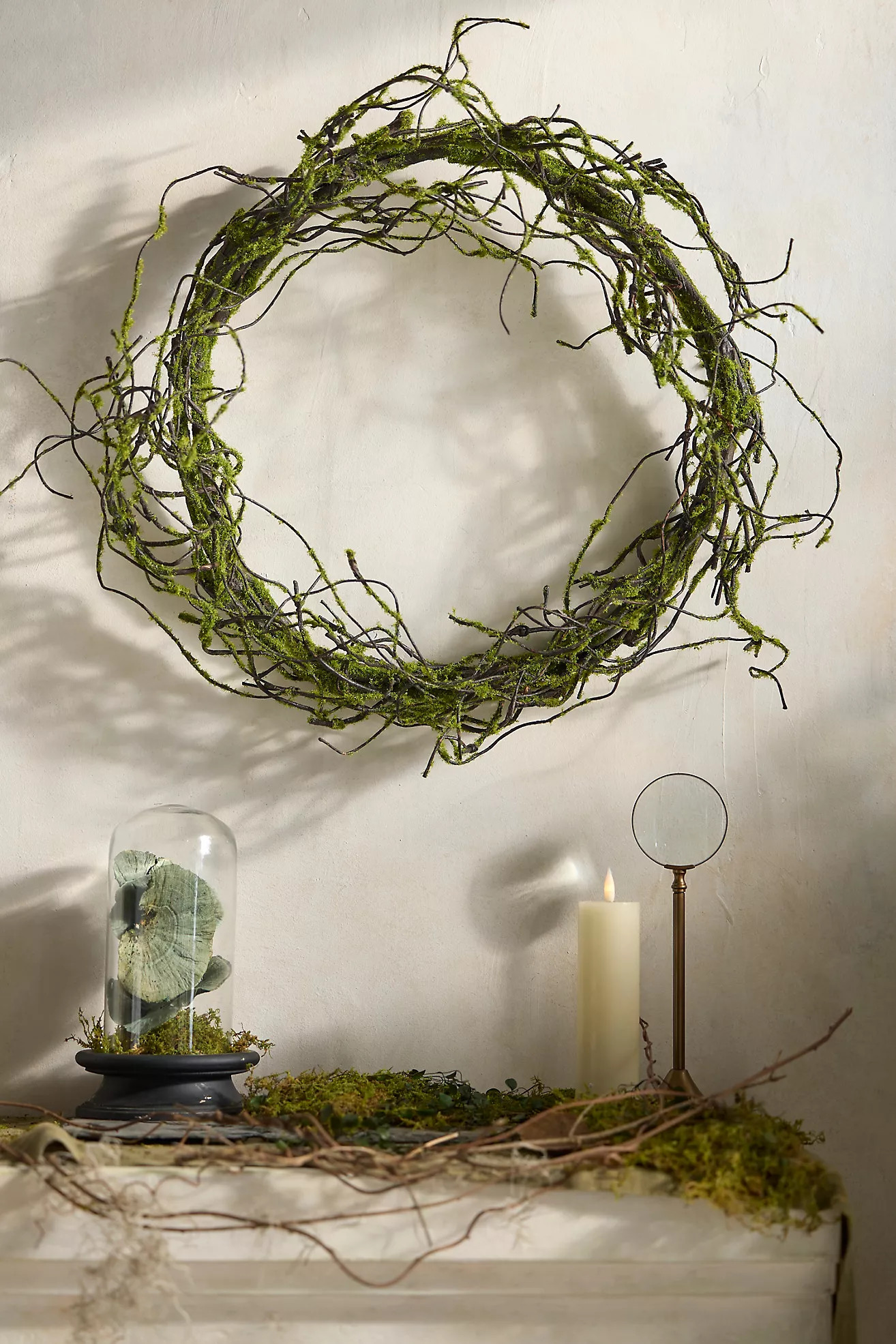 Faux Mossy Twig Wreath | Anthropologie (US)