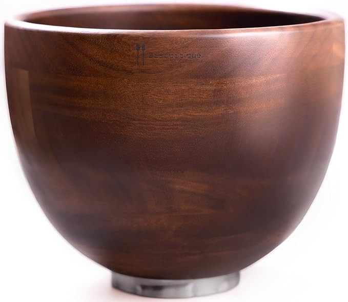 Biscuitique Premium Solid American Walnut Wood Mixing Bowl Compatible with Kitchen Aid Tilt-Head ... | Amazon (US)