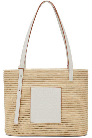 Loewe - Beige Square Small Basket Tote | SSENSE