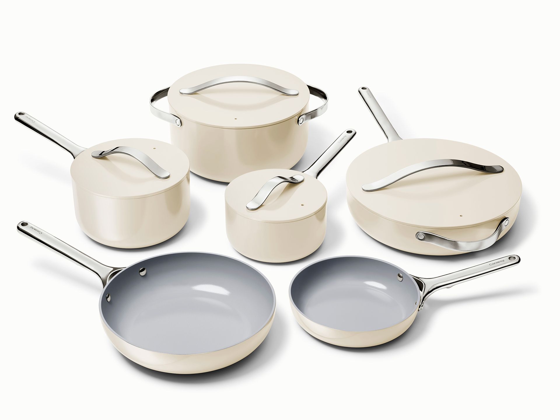Ceramic Cookware & Minis Set | Nonstick Pots & Pans Set | Non-Toxic | Caraway | Caraway