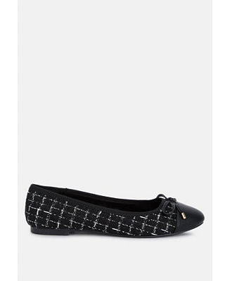 Womens Junpey Plaid Tweed Ballet Flats | Macy's