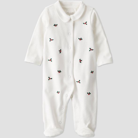 Baby Organic Cotton 'Holiday' Shiffli Sleep N' Play - little planet by carter's Off-White | Target