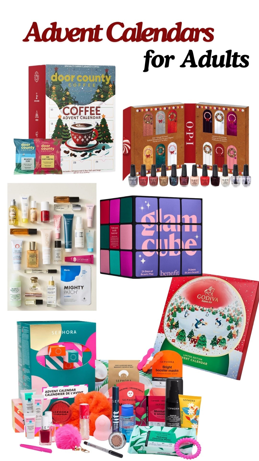Adult advent calendars because the holidays should be fun for you too!

Coffee advent calendar 
Nail polish advent calendar 
Makeup advent calendar 
Skincare advent calendar 
Chocolate advent calendar 
Advent calendar for adults 



#LTKSeasonal #LTKBeauty