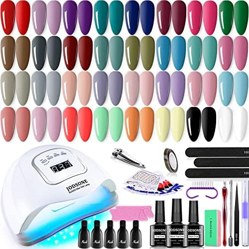JODSONE Gel Nail Polish Kit with U V Light 32 Colors Gel Polish Nail Kit Soak Off Gel Nail Set Ma... | Amazon (US)