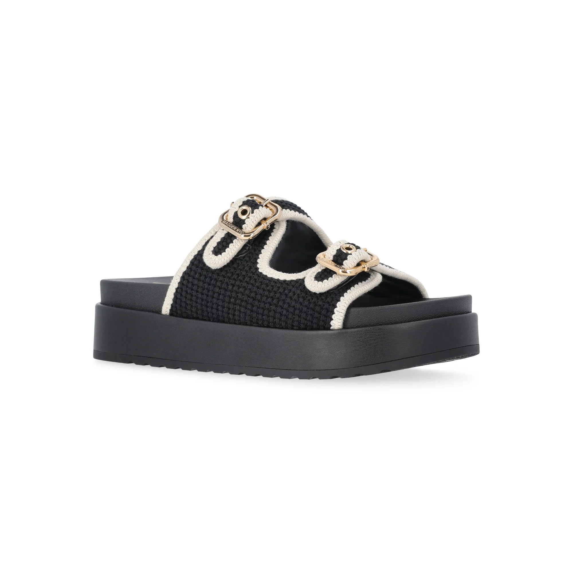 Madden NYC Women's Crochet Buckle Slide Sandals | Walmart (US)