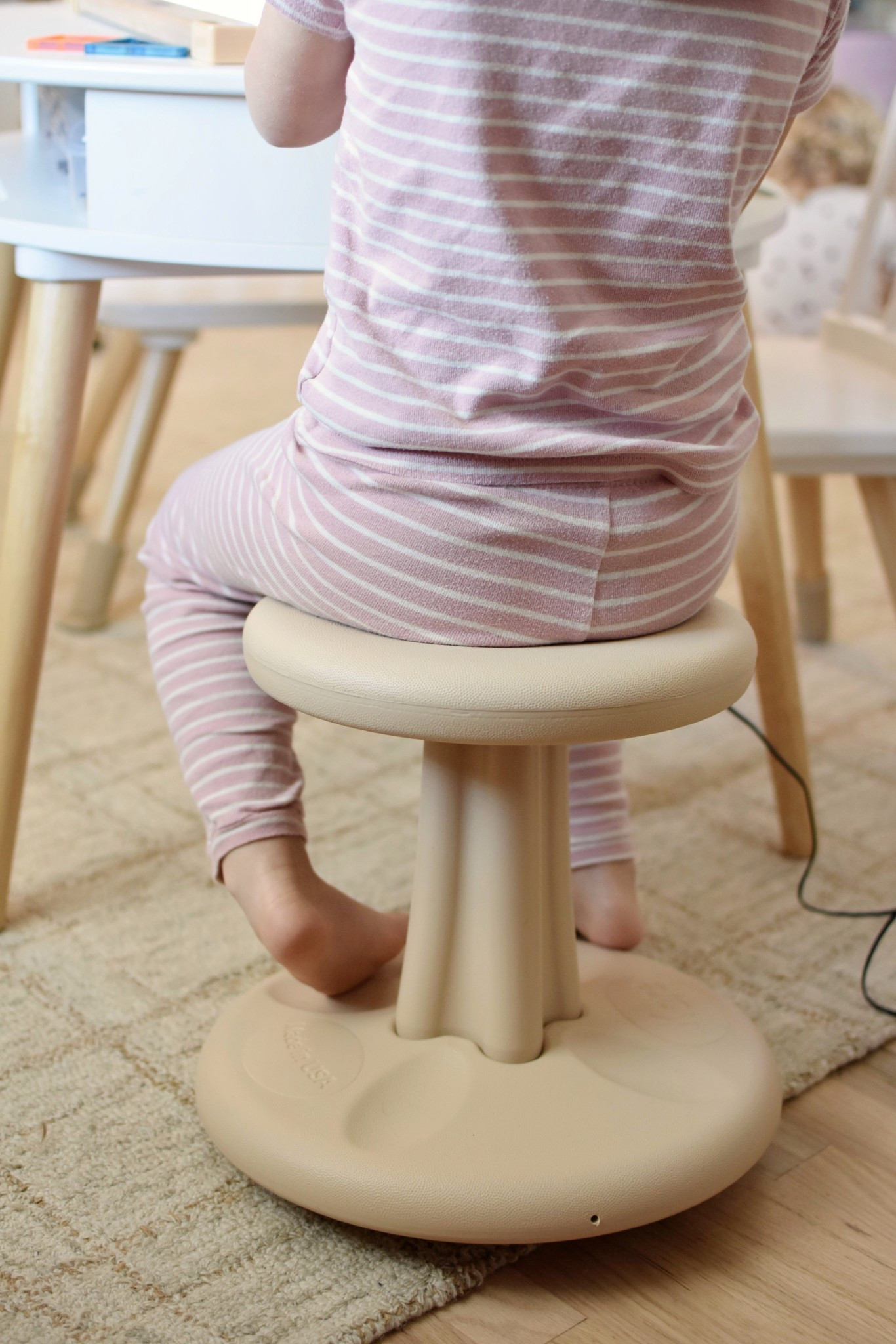 If you have an extra wiggly kid, this stool is amazing! My daughter struggles to sit still which can affect her focus in school and play. Being able to rock her lower body helps her complete tasks without being a distraction. Can’t recommend this seat enough! She’s 5 and using a preschool 12” size .

#LTKKids #LTKmomlife #LTKHome