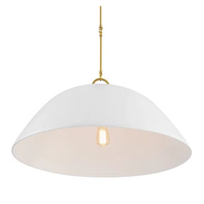 Alta 1-Light Pendant in Concrete and Brass | Wayfair North America
