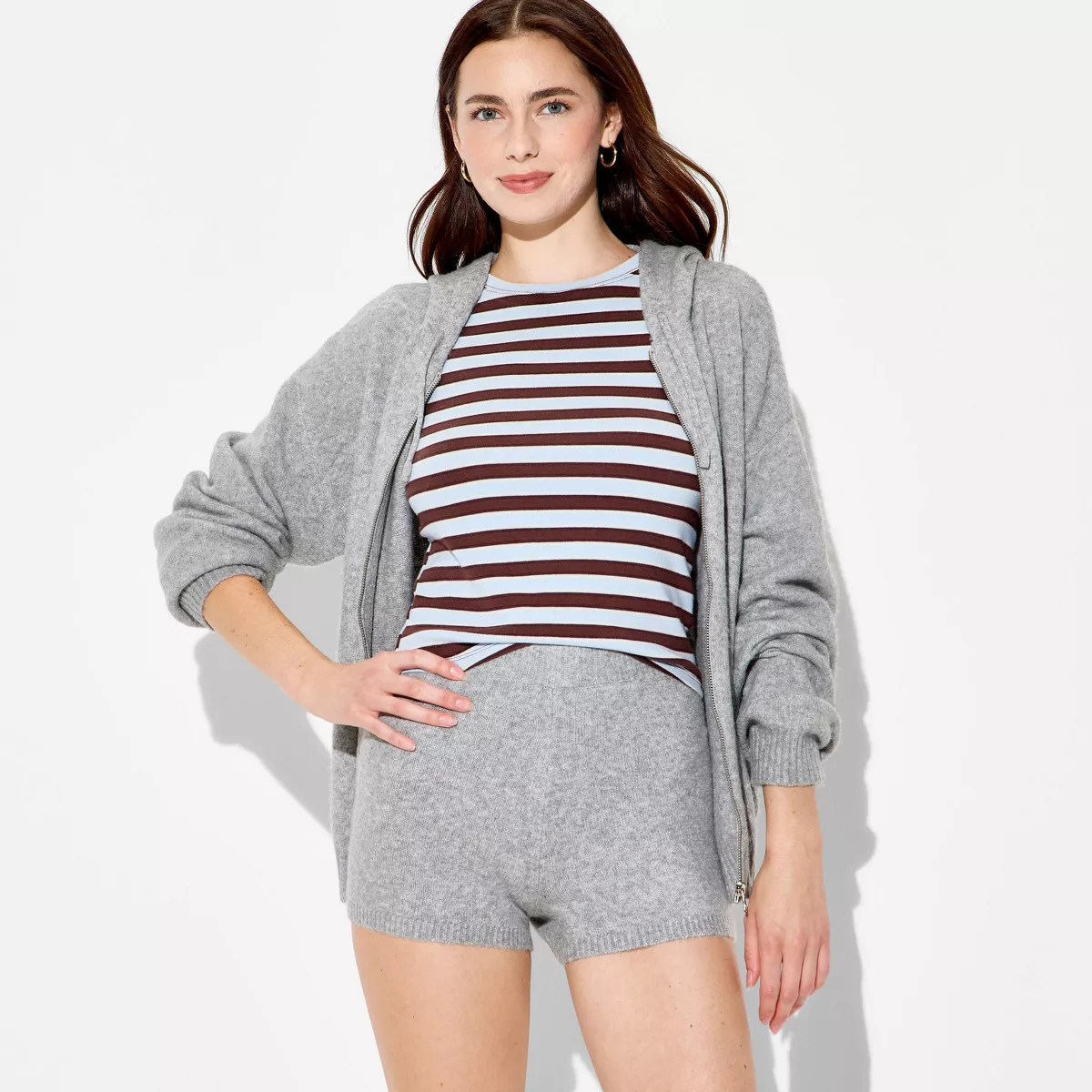 Women's Mid-Rise Faux Cashmere Sweater Shorts - Wild Fable™ | Target