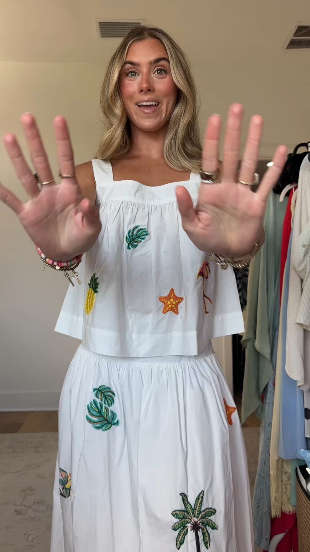 someone take me somewhere beach immediately to wear this matching skirt set 🥹 the patch icons are the colorful, fun but  simple touch this set needs. oh and by the way it’s a WALMART fashion find 👏 5’4/xs. In my LTK. 

#walmartfashion #walmartfashionfinds #walmartstyle #walmartsummerfashion #vacationoutfits @Walmart

#LTKootd #LTKSaleAlert #LTKSeasonal