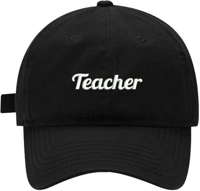 LexiuYibai Mens Baseball Caps Embroidered Teacher Adjustable Dad Hat Washed Cotton | Amazon (US)