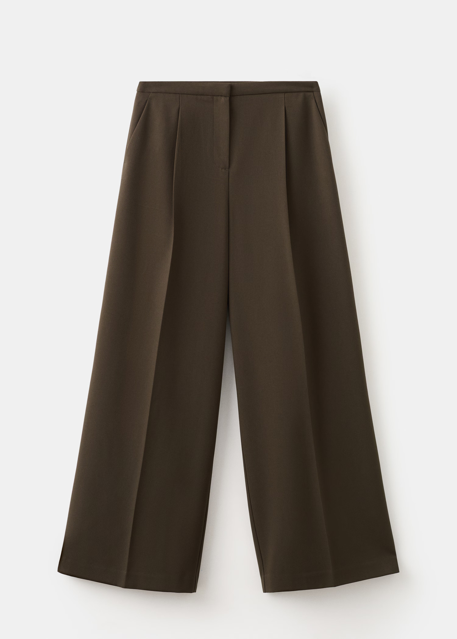Wide-leg mid-rise pleated pants - Women | MANGO USA | Mango (US/MX/AU)