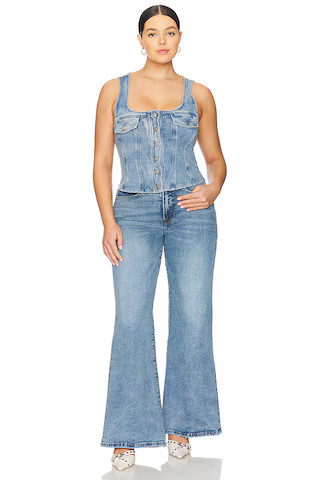 Jeanius Button Front Corset in Indigo586 | Revolve Clothing (Global)