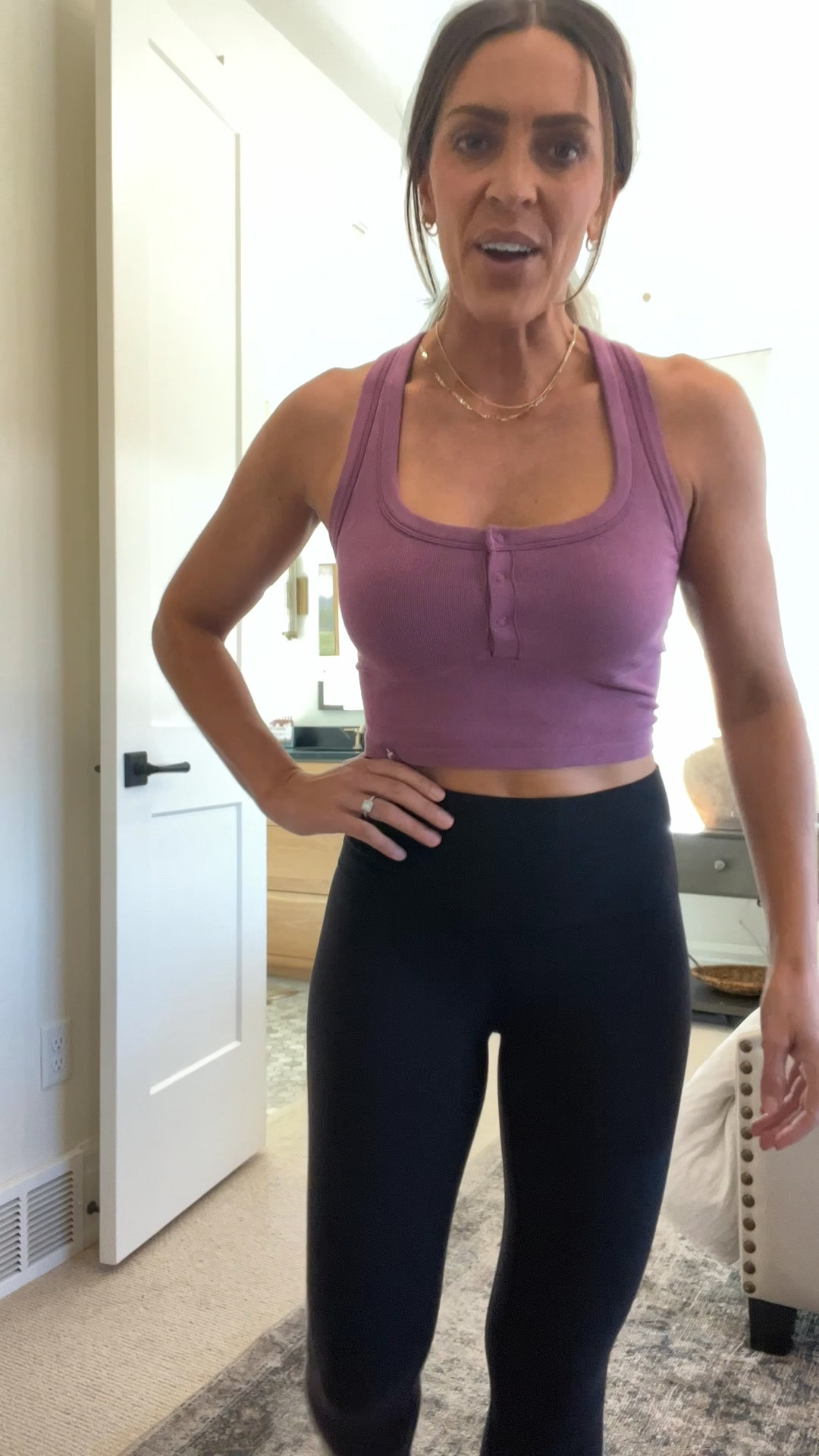 This tank top is a winner! It is so soft and stretchy, cute crop with snaps in the front. Comes in white, black, dark green, purple and gray. Under $30. @target always wins. 

#LTKStyleTip #LTKActive #LTKFindsUnder50