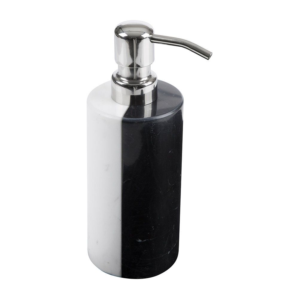 Jonathan Adler - Canaan Soap Dispenser - Black/White Marble | Amara US