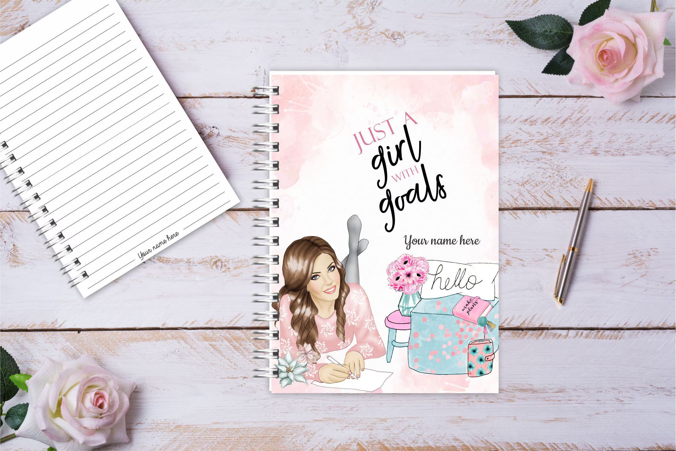 Fashion Notebook - Girl Boss Journal - Girl Power - Custom Girl Planner - Teen Girl Gift - Fashio... | Etsy (US)