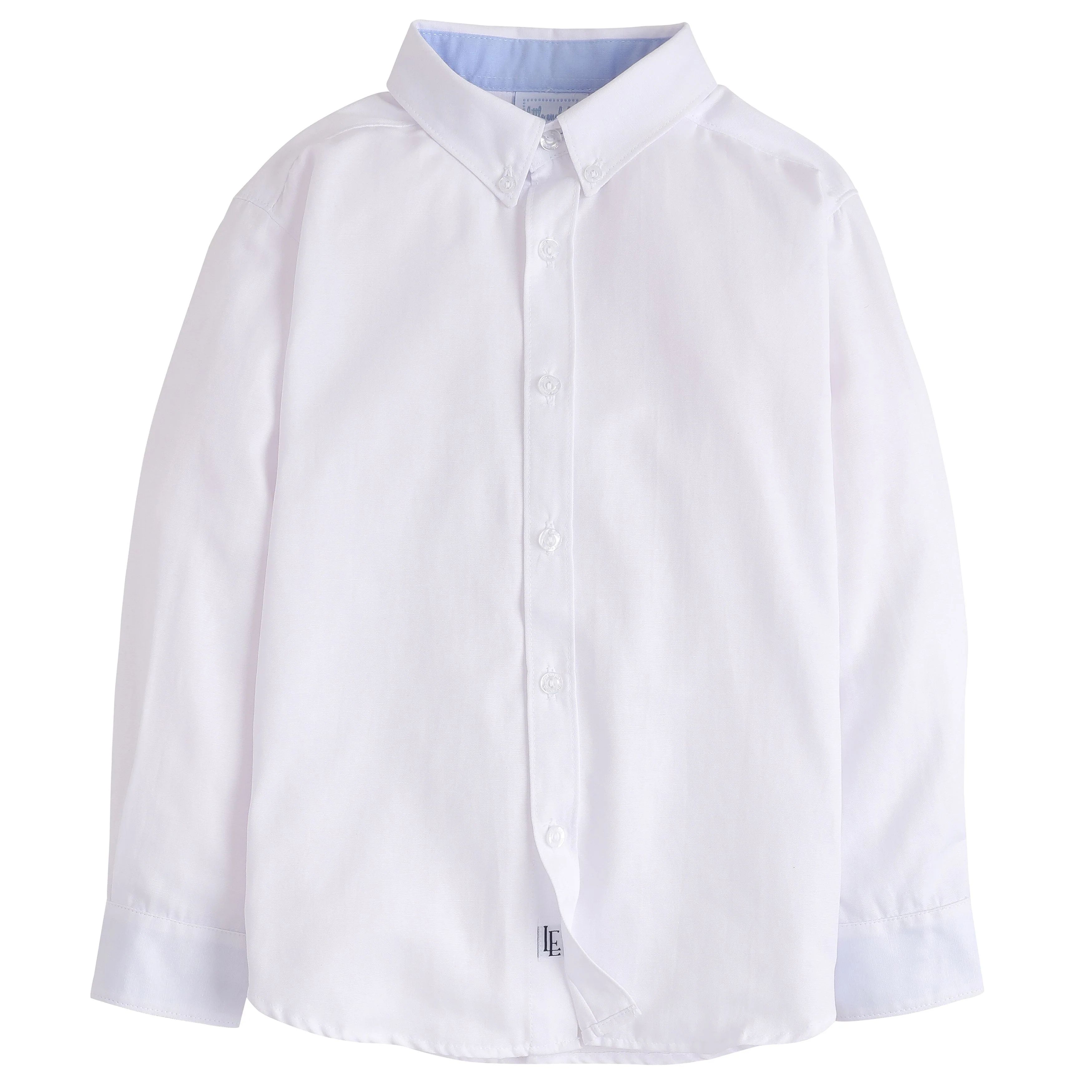 Little English Button Down Shirt - White Oxford | JoJo Mommy