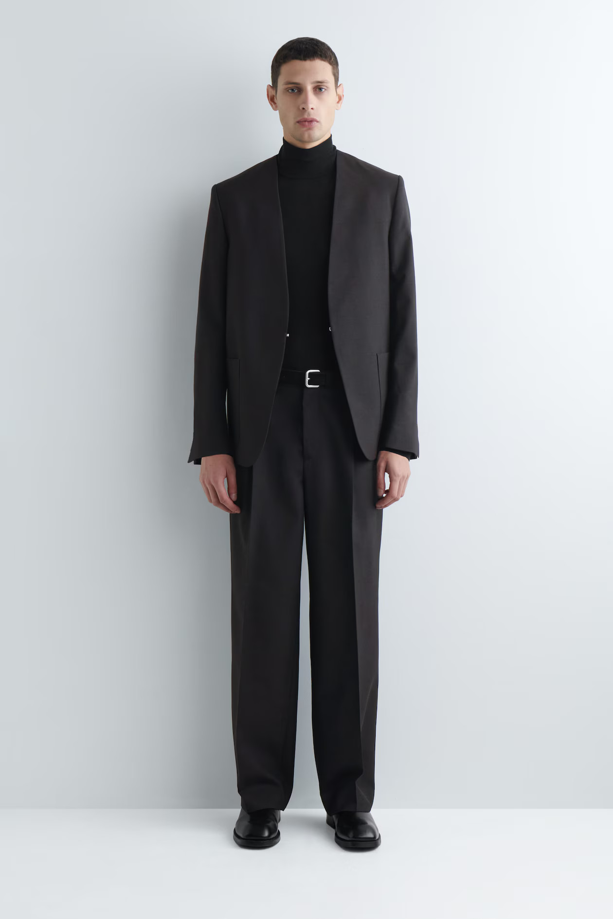 PLEATED WOOL TROUSERS - CHARCOAL | COS GB | COS UK