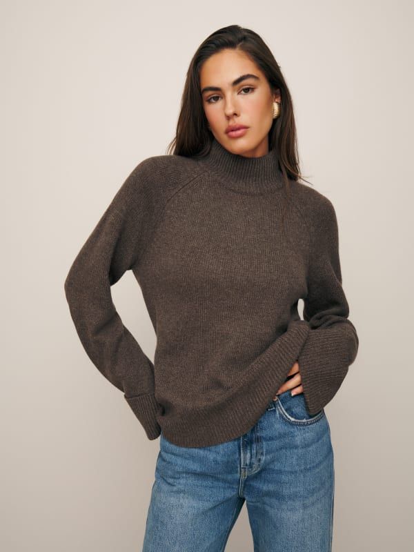 Garrett Cashmere Oversized Turtleneck | Reformation (US & AU)