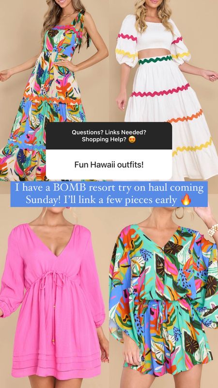 resort wear / Hawaii outfits / vacation outfits / vacation style / rainbow maxi dress / ricrac trim

#LTKtravel #LTKFind #LTKSeasonal