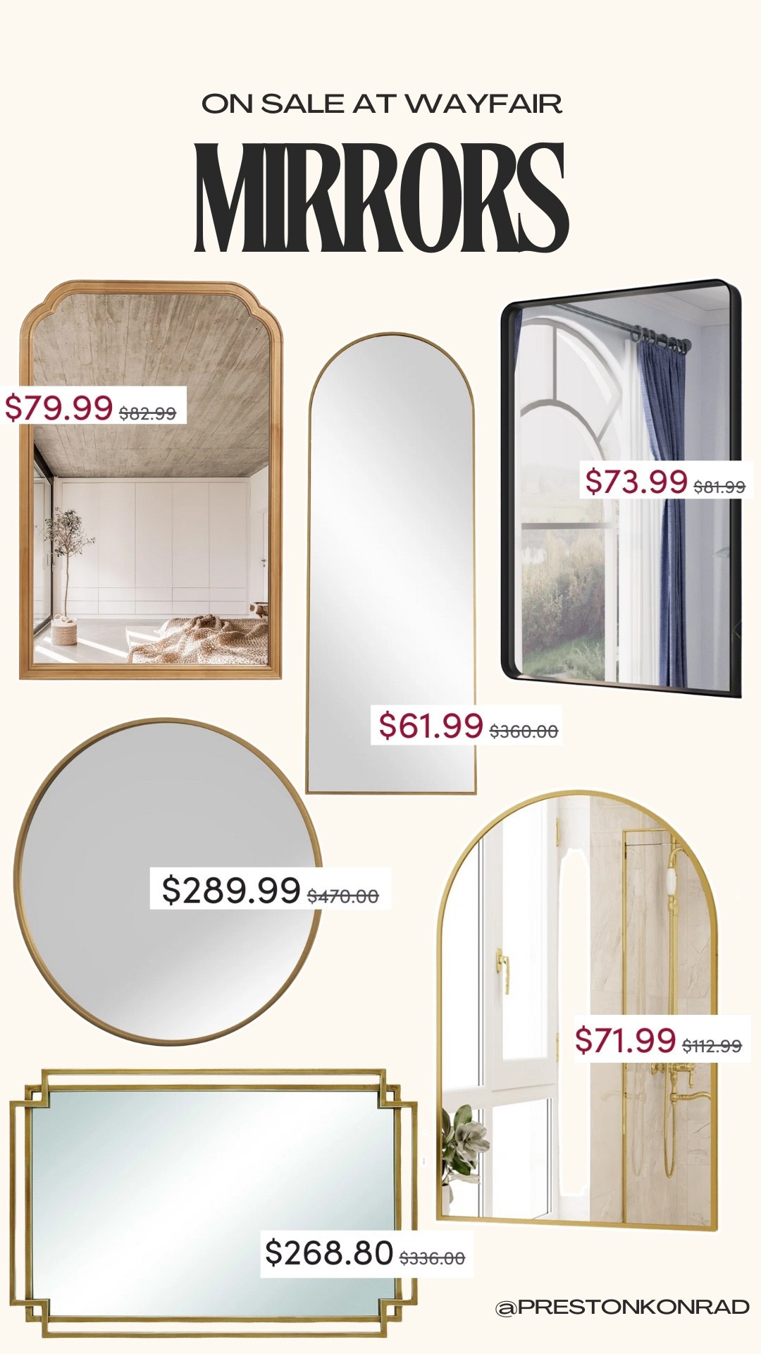 Mirrors on sale at Wayfair! Major deals you won’t want to miss 

#LTKSaleAlert #LTKSeasonal #LTKHome