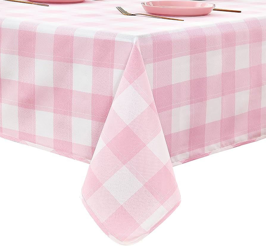 LUOLUO Rectangle Checkered Tablecloth Buffalo Plaid Yarn Dyed Table Cloth Washable Gingham Tablec... | Amazon (US)