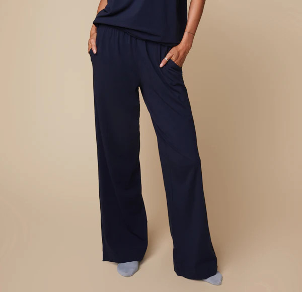 Perfect Pima Pajama Pants - Navy | Harper Wilde