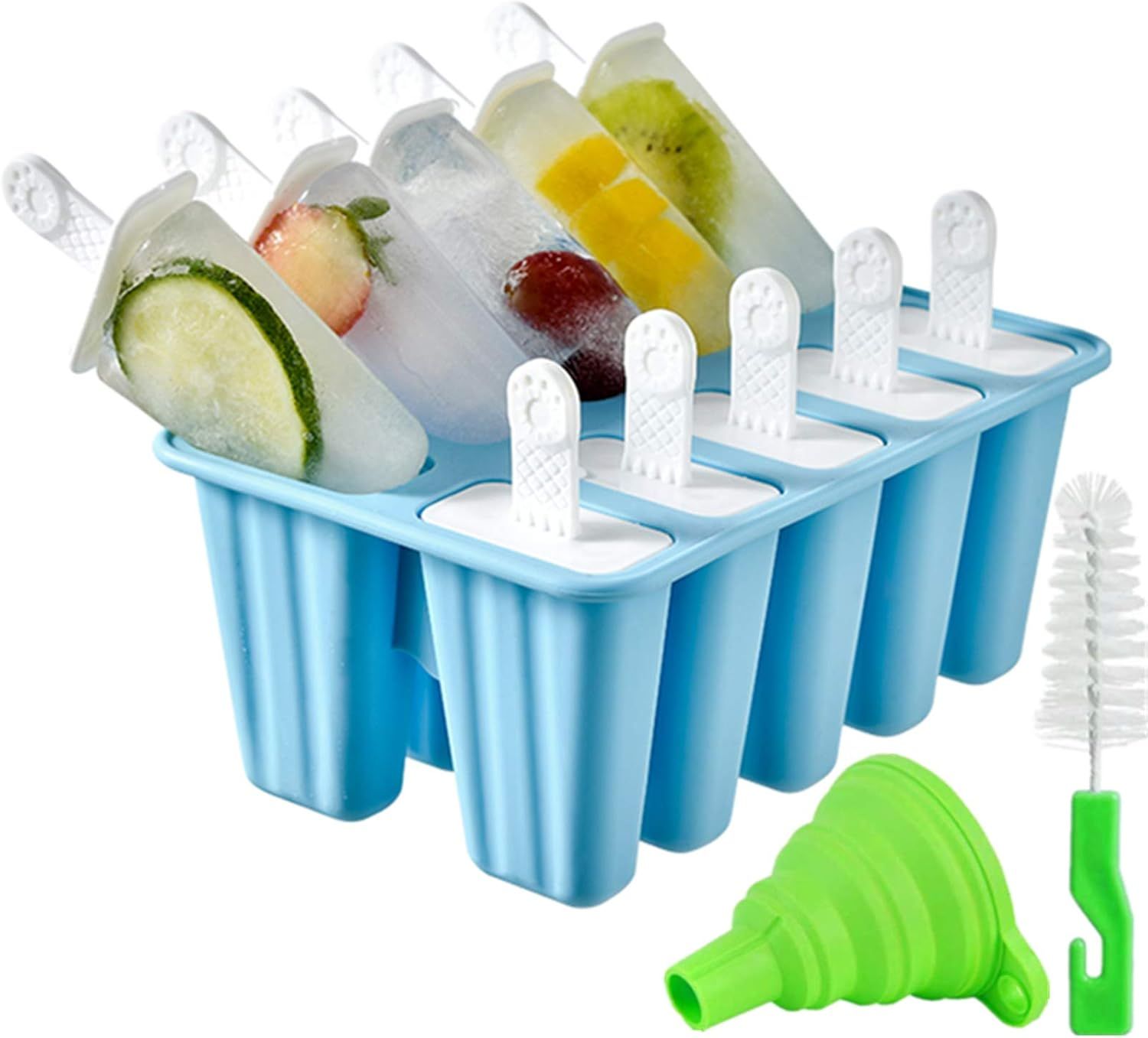 Popsicle molds,10 Pieces Popsicle Molds Silicone BPA Free Ice Pop Easy Release Popsicle Molds，1... | Amazon (US)