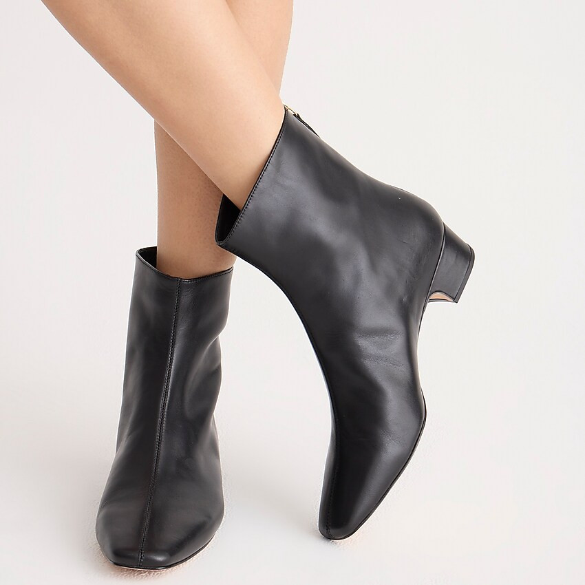 Roxie back-zip ankle boots in leather | J. Crew US