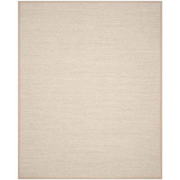 SAFAVIEH Natural Fiber Pacific Casual Border Sisal Rug - 11' x 15' - Marble/Linen | Bed Bath & Beyond