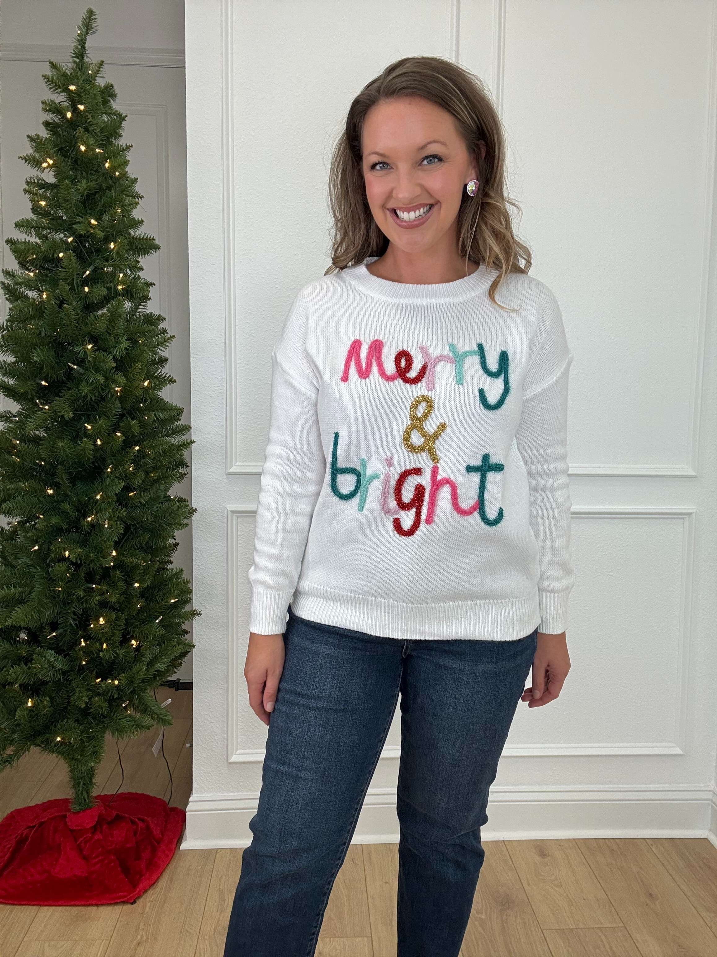 Deck the halls in style with this adorable Merry & Bright holiday sweater from Amazon! Perfect for festive gatherings or even wearing on casual days. I'm 5'5" Size 8/10 and Wearing size medium. #amazonfashion #holidaysweater #christmassweater #festivestyle #winterfashion

Merry and bright sweater, christmas sweater, colorful christmas sweater 

 #LTKHoliday #LTKSeasonal #LTKFindsUnder50