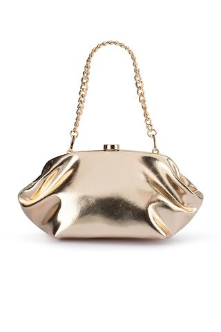 Tally Metallic Clutch in Gold | Revolve Clothing (Global)