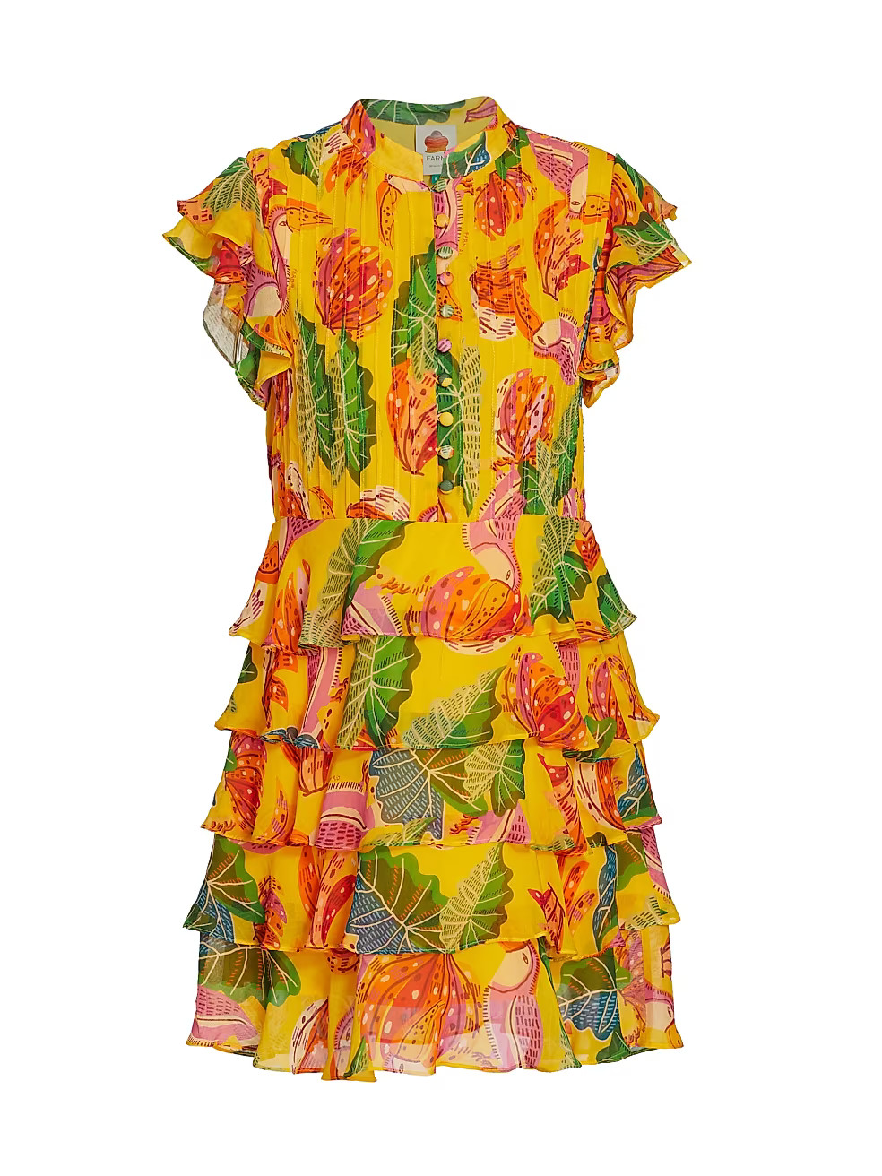 Beaks & Bananas Ruffle Minidress | Saks Fifth Avenue