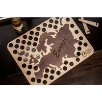 Beer Cap Map Of Europe Wood Bottle Holder, Bar Decor, Eco Gifts, Wall Art | Etsy (US)