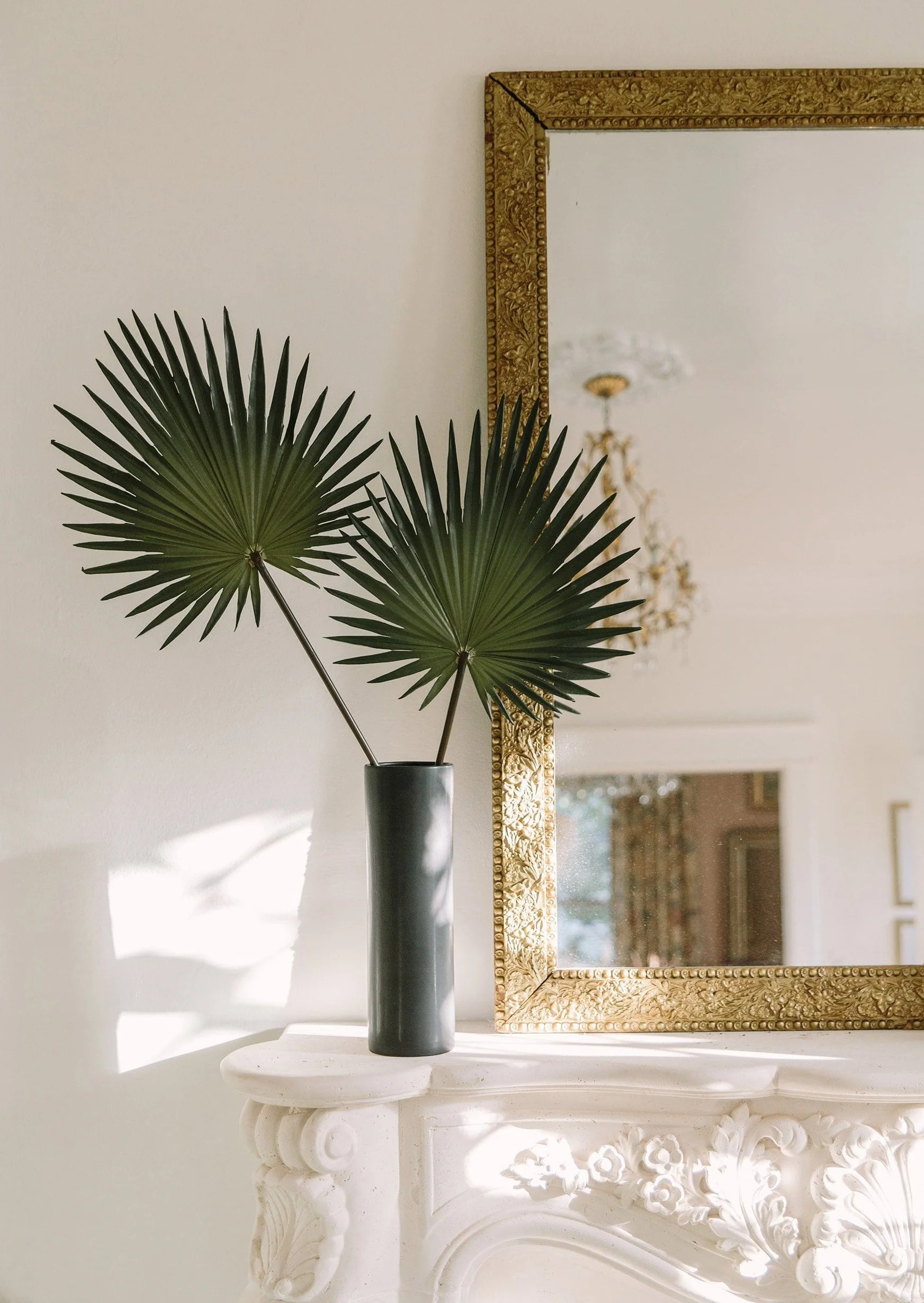 Fan Palm Spray in Green | Tropical Silk Flowers | Afloral.com | Afloral