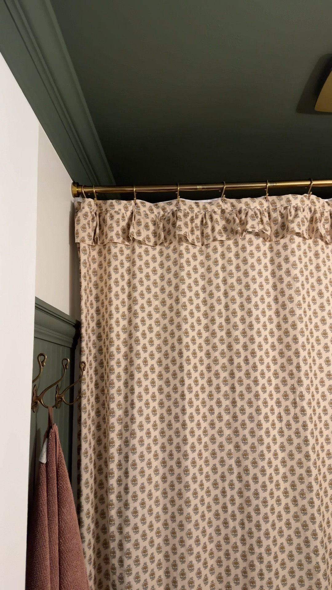 Moody bathroom refresh!! 

Amber Lewis shower curtain, brass accents, brass shower curtain rod, brass outlet covers, brass hardware, black oval mirror, bathroom decor, target decor, amaozn decor, magnolia decor, magnolia wooden cabinet, beadboard, green bathroom, vintage inspired decor, hearth and hand florals, casaluna towels, Kingston brass faucet, room spray, ribbed glass sofa dispenser, affordable decor 

#LTKHome #LTKSeasonal