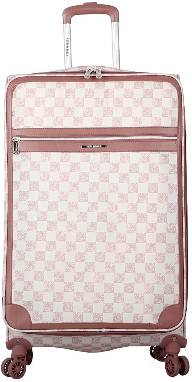 Steve Madden Designer Luggage - Checked Large 28 Inch Softside Suitcase - Expandable for Extra Pa... | Amazon (US)