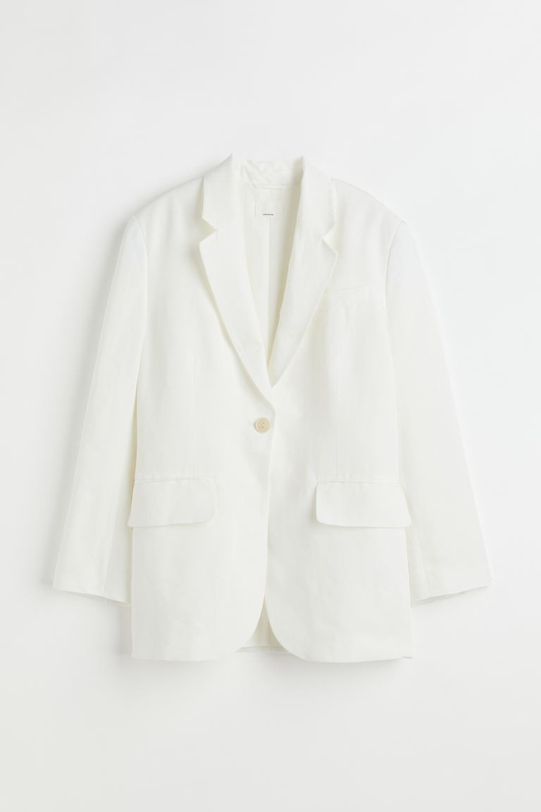 Oversized Blazer aus Leinenmix | H&M (DE, AT, CH, NL, FI)