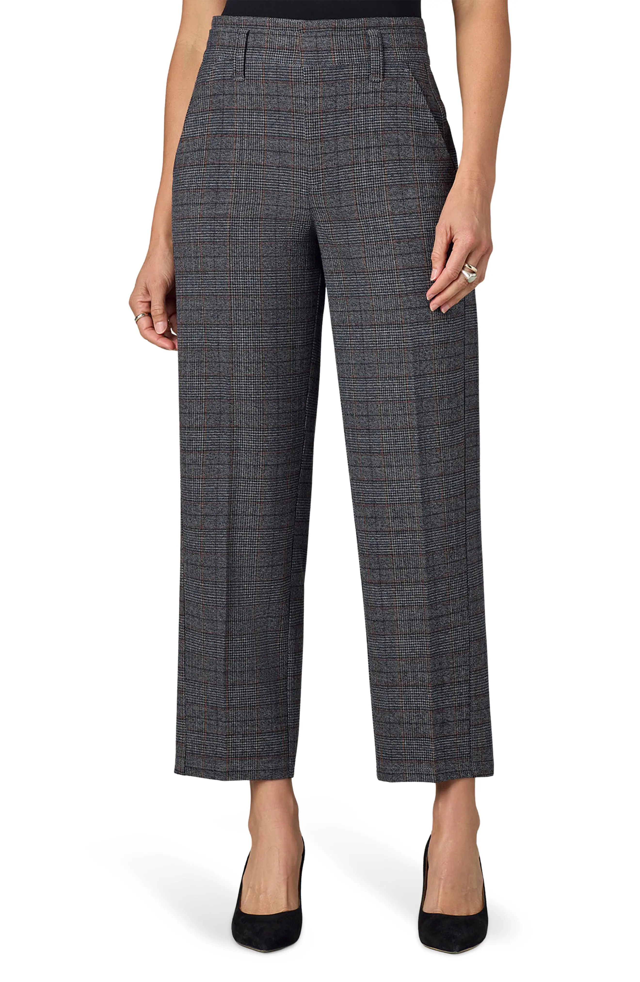 Skyrise Plaid High Waist Straight Leg Ankle Trousers (Women) | Nordstrom | Nordstrom