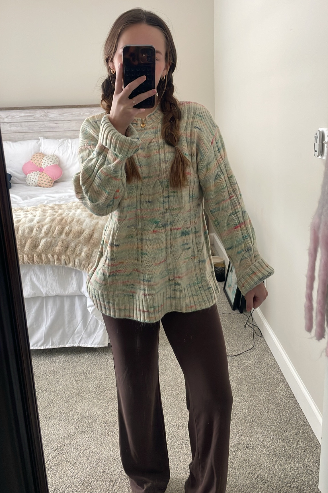 Wearing a small in the sweater:)